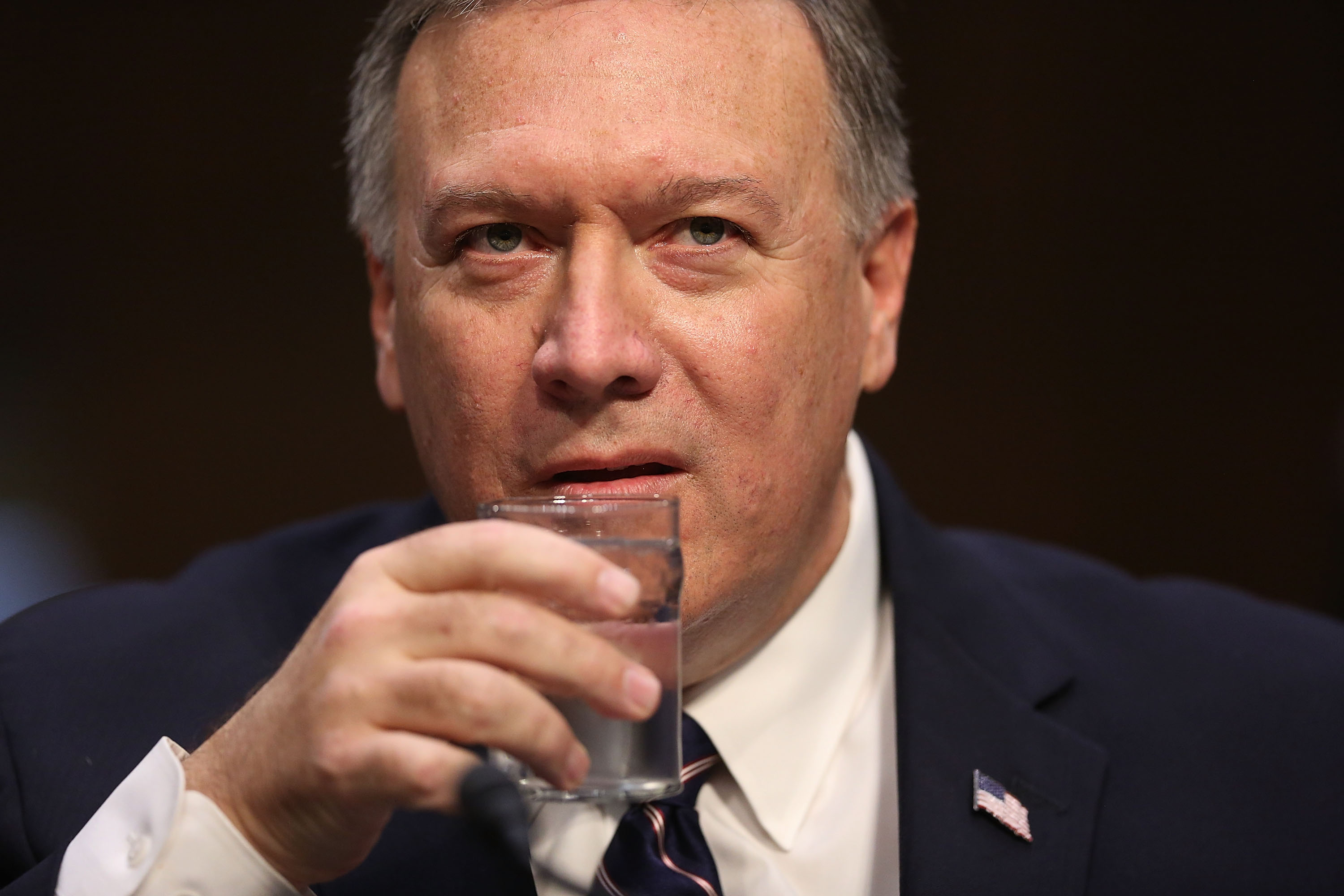 Senate Committee Holds Confirmation Hearing For Rep. Mike Pompeo To Become Director Of C.I.A.