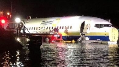 Photo of Chartered Boeing 737 Skids Off Runway and Into River