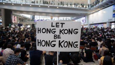 Photo of Day Three of Hong Kong Airport Protest