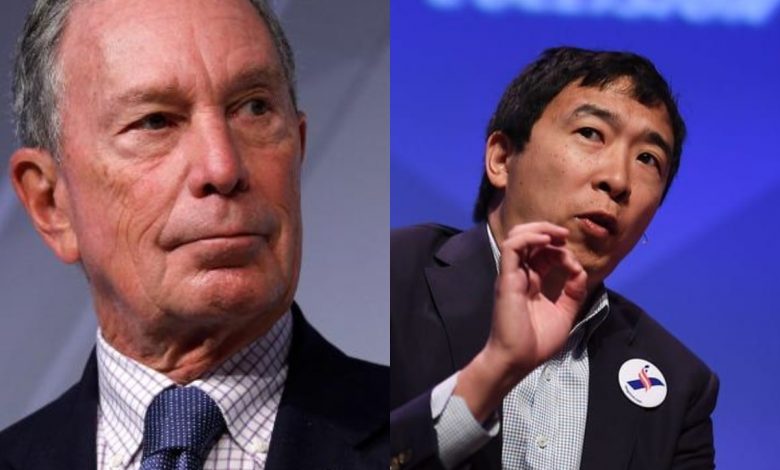 collage of bloomberg and yang