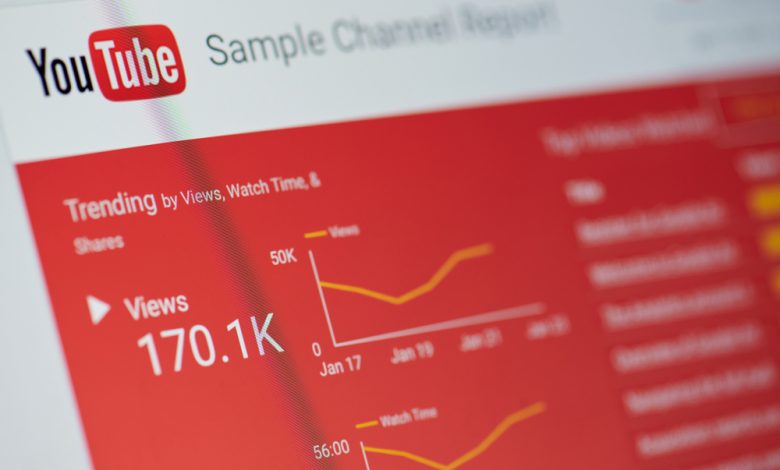 Image showing YouTube analytics