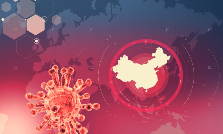 graphic of coronavirus and china