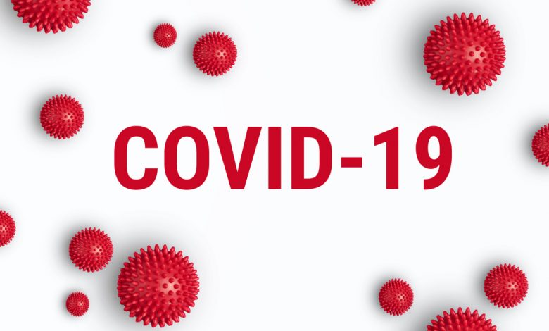 Artwork displaying the text "Covid-19"