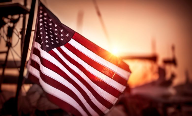 America's Flag Blows in the Wind