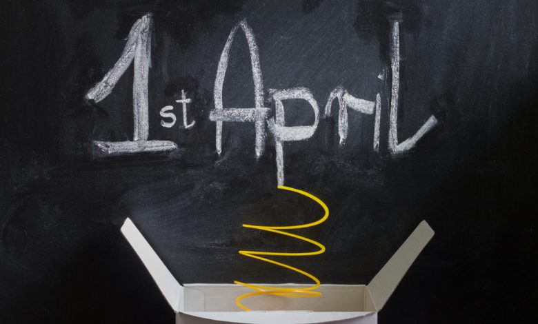 1st April on Chalkboard