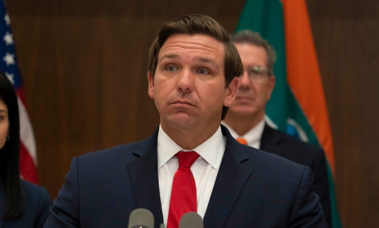 Ron DeSantis at the Podium.