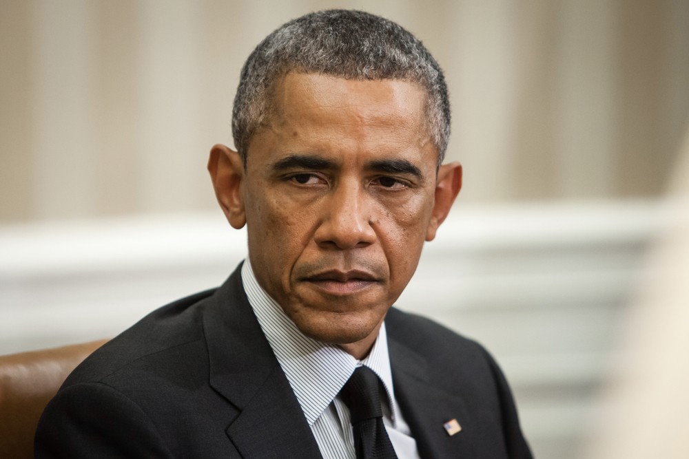 Image of Obama gazing skeptically.