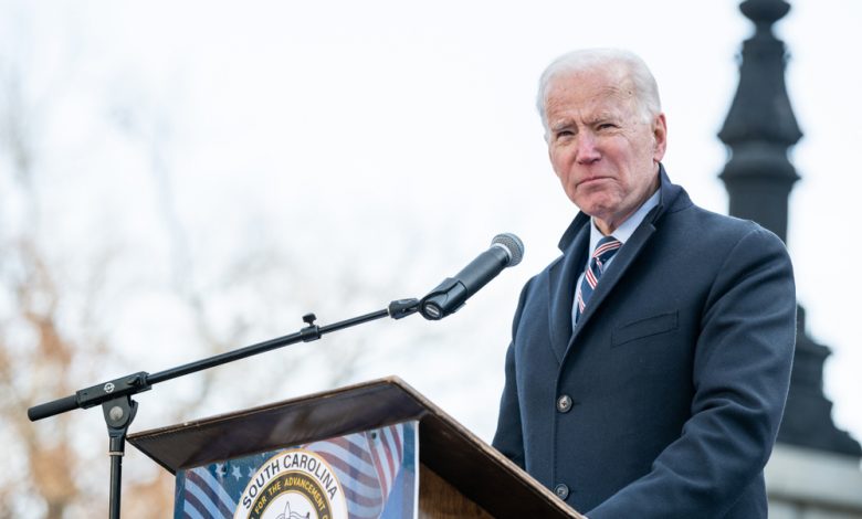 President Joe Biden at a rally.