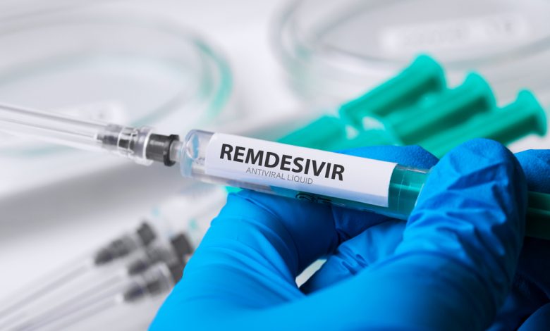 Image of injection with remdesivir.