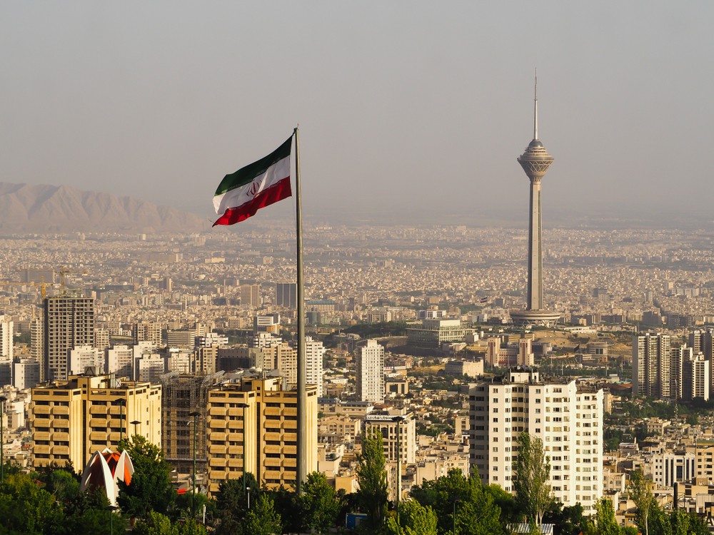Overview of Tehran, Iran.