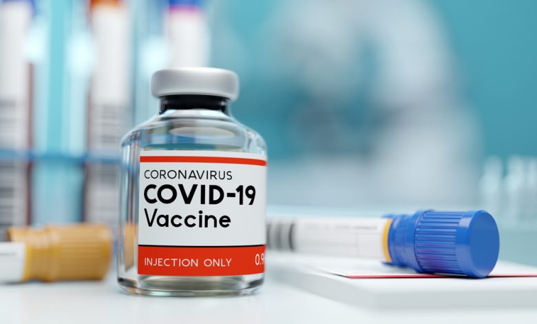 Coronavirus vaccine in a research medical lab.