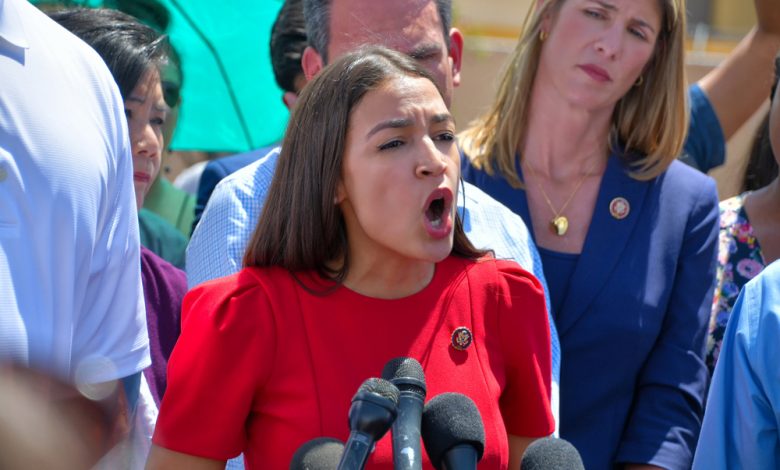 Alexandria Ocasio-Cortez speaking in public,