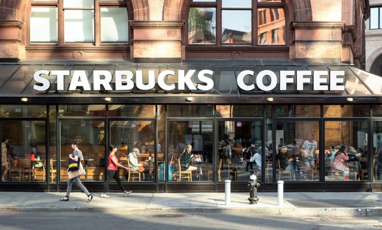 A Starbucks Coffee shop in New York City