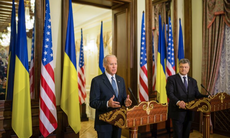 Former VP of the US Joe Biden during an official visit to Kiev, Ukraine in 2015.