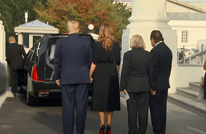 Funeral service at the White House for Donald Trump’s late brother Robert Trump.