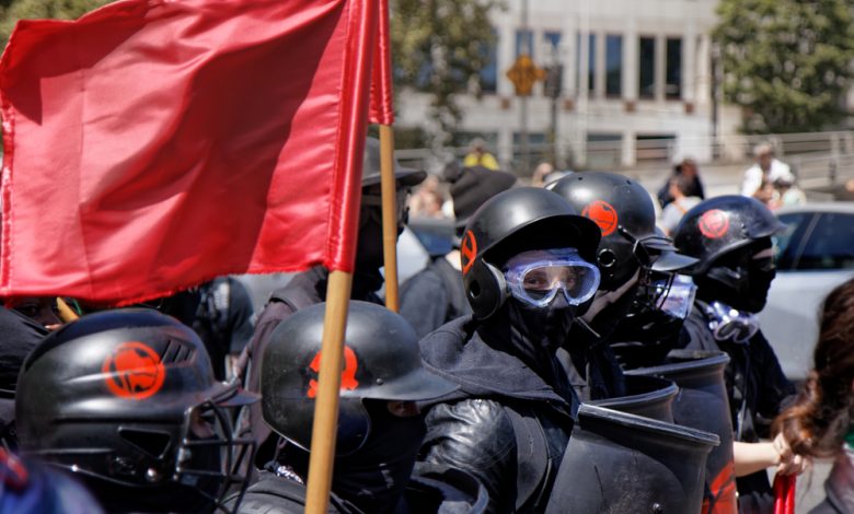 ANTIFA members in portland