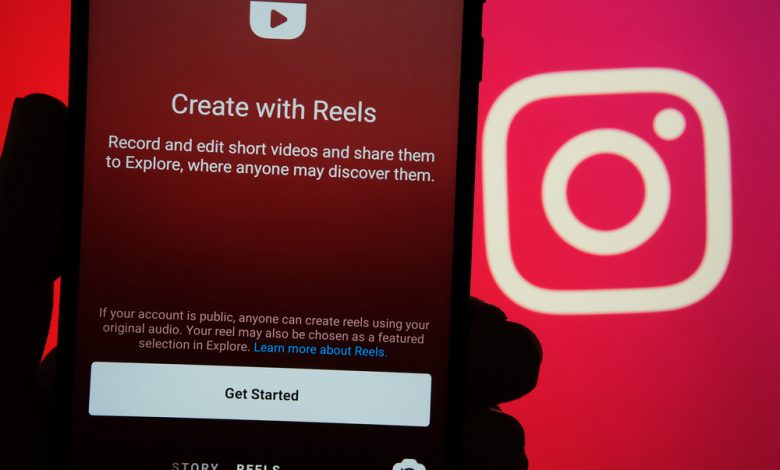 Image of Instagram Reels start screen.