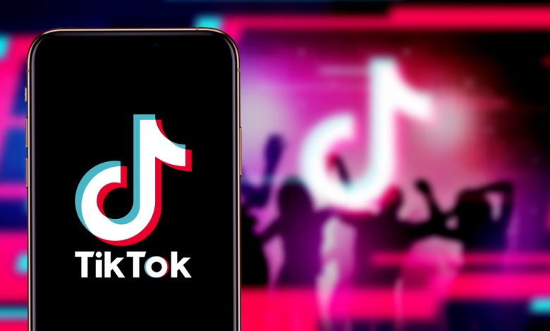 Smartphone with TikTok logo.