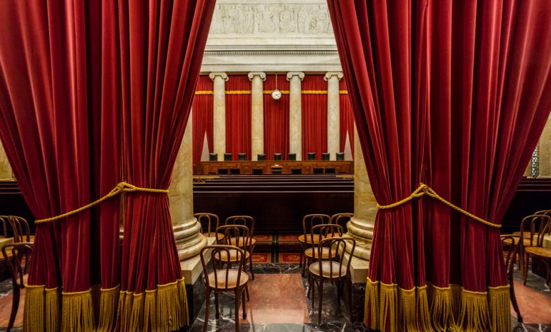 Interior of the US Supreme Court.