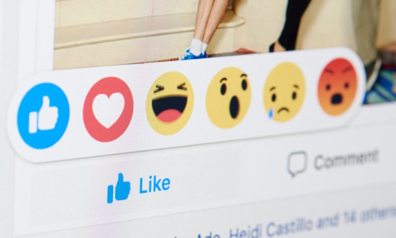 Image of Facebook like emoticons.