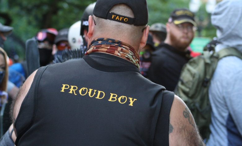 Proud Boys member at Portland protests.