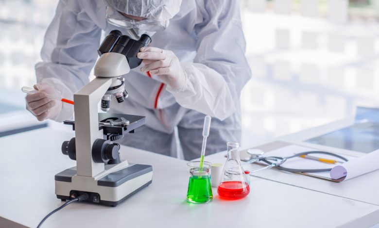 Scientists in a lab developing a vaccine.