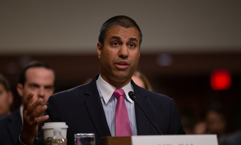 Image of former FCC Chairman Ajit Pai during a congressional hearing.