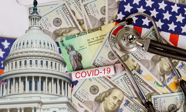 Concept image of US COVID-19 financial relief package.