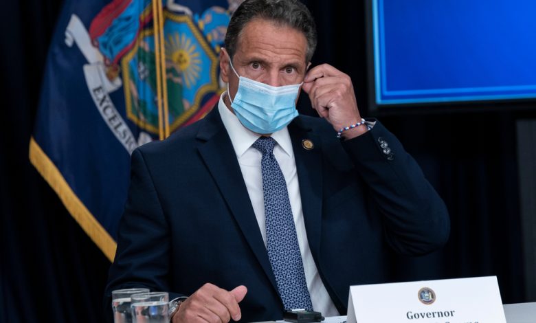 NYS Governor Andrew Cuomo during a media briefing.