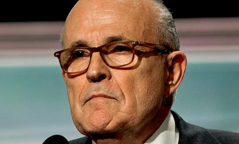 Former Mayor of New York City Rudy Giuliani addressing the Republican National Nominating Convention in 2016.