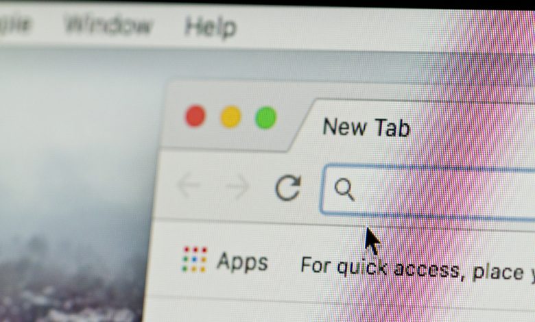 Close up image of web browser on a computer.