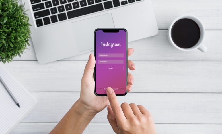 Image of Instagram login screen