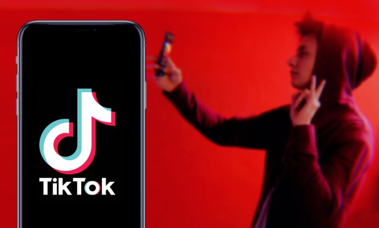 Smartphone with TikTok logo.