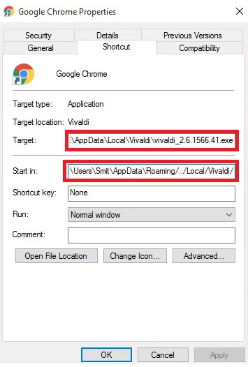 Vizom malware using Vivaldi on Chrome browser to ensure persistence.