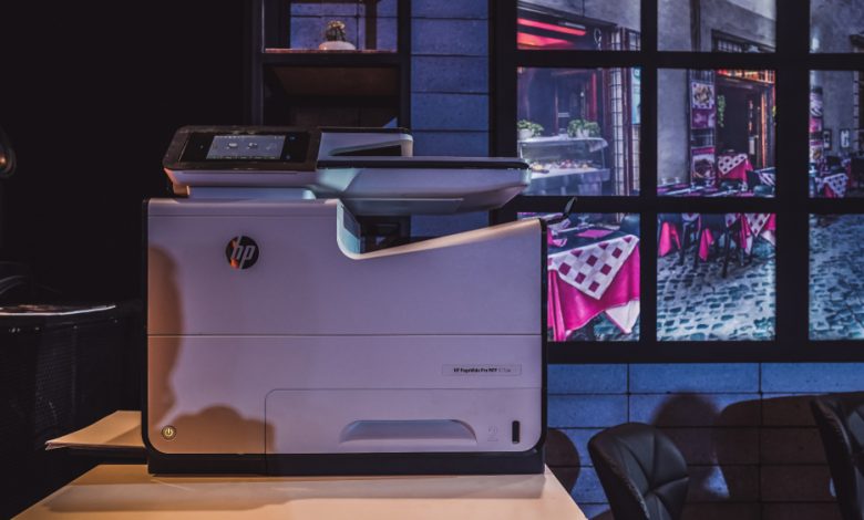Jakarta, Indonesia - January 22, 2019: The printer HP LaserJet MFP M72625dn.