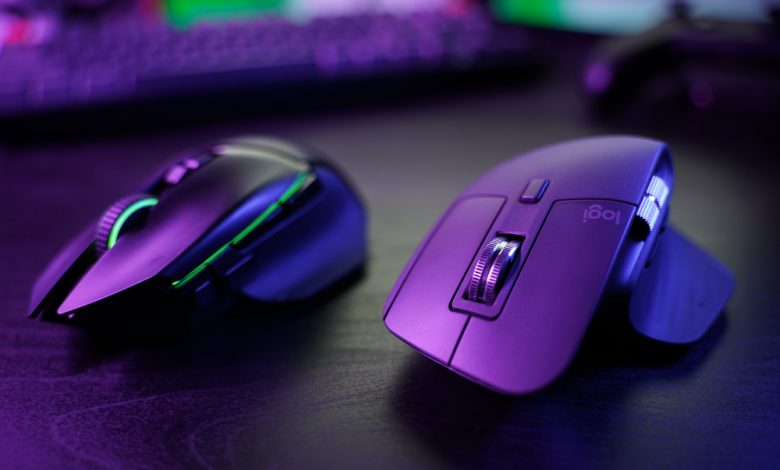 Kuala Lumpur - December 19th 2020 : Logitech MX3 Master Mouse, professional comfort computer mouse vs Wireless Razer Basilisk Ultimate Gaming mouse comparison