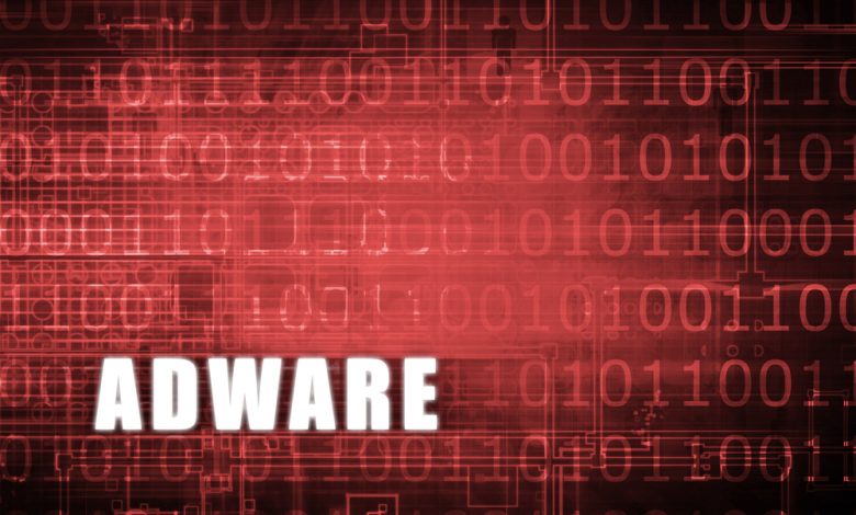 Adware on a Digital Binary Warning Abstract
