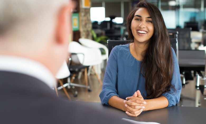 women in a job interview