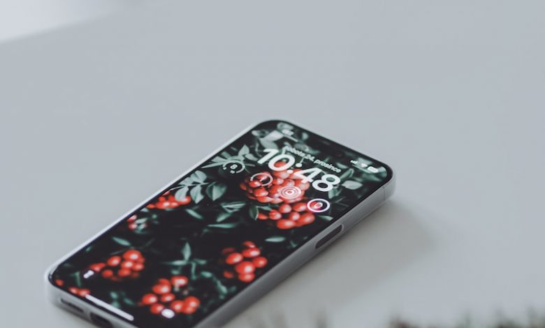 a cell phone sitting on top of a white table