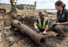 Photo of St. Augustine Crew Unearths 300-Year-Old Cannon During Utility Work